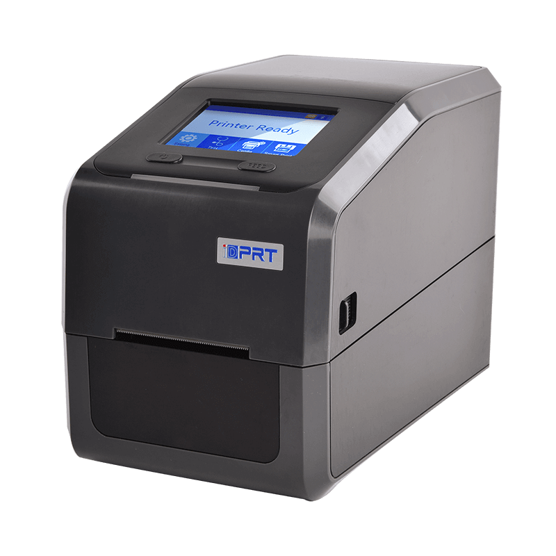 iE2P 2-inch Thermische Transfer Barcode Printer met Kleur Touch LED Display[203/300dpi]