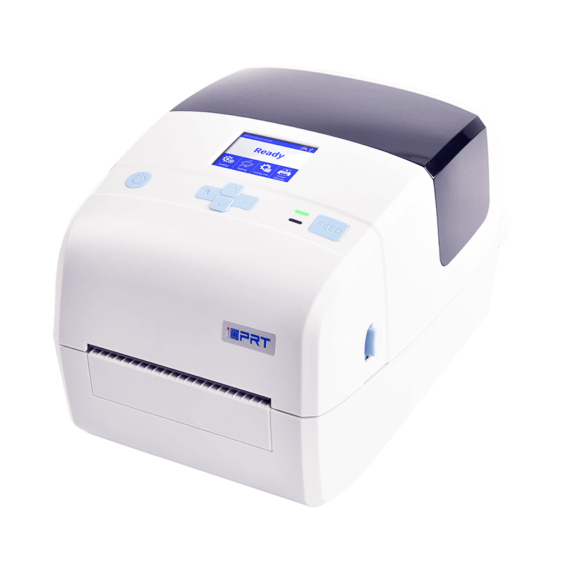 iD4P 4-inch Thermische Barcode Sticker Printer met Kleur LCD Display[203/300dpi]