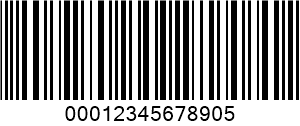 ITF (Interleaved 2 van 5) barcode example